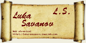 Luka Savanov vizit kartica